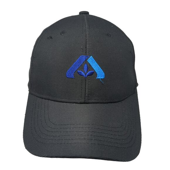 Albertsons Strapback Baseball Cap Black One Size Adjustable Image Solutions - Picture 1 of 9